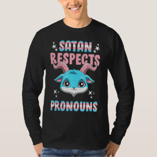トランスジェンダーサタン敬意ペンタグラムトランス Tシャツ