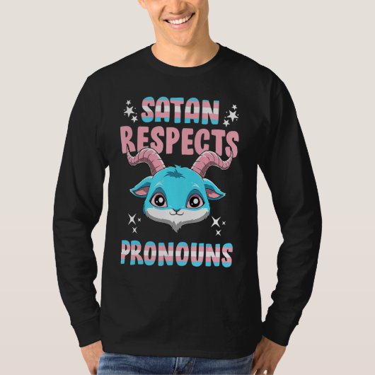 トランスジェンダーサタン敬意ペンタグラムトランス Tシャツ (正面)