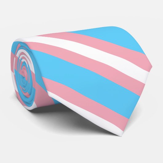 トランスジェンダーストライプの国旗のネクタイ ネクタイ (ロール)