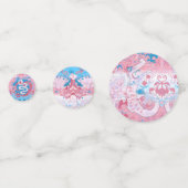 トランスジェンダードラゴンダマスク – トランスプライド国旗の色 コンフェッティ (正面)