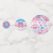 トランスジェンダードラゴンダマスク – トランスプライド国旗の色 コンフェッティ (裏面)