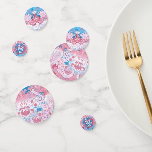 トランスジェンダードラゴンダマスク – トランスプライド国旗の色 コンフェッティ (グループ)