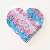 トランスジェンダードラゴンダマスク – トランスプライド国旗の色 ノートブック (裏面)