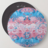 トランスジェンダードラゴンダマスク – トランスプライド国旗の色 缶バッジ (正面&裏面)