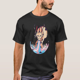 トランスジェンダードラゴンファイアフラームトランスプライドトランスセクシ Tシャツ