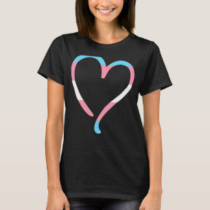 トランスジェンダーハートLgbtqプライド月愛フラグ Tシャツ