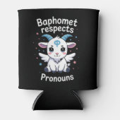 トランスジェンダーバプホメットが敬意を表すトランスジェンダープライド 缶クーラー (正面)