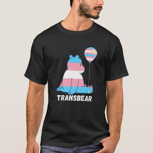 トランスジェンダーバルーンベアートランスプライド平等LGBTQ Tシャツ (正面)