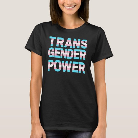 トランスジェンダーパワートランスプライドLgbtqia男性女性Ra Tシャツ (正面)