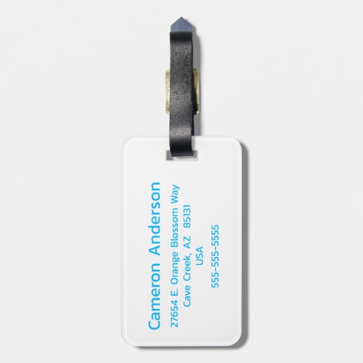 トランスジェンダーパーソナライズされた旗 ラゲッジタグ (裏面縦)