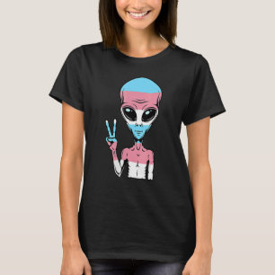 トランスジェンダーピープルトランスエイリアンプライドLgbtq Suppo Tシャツ