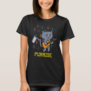 トランスジェンダーフラッグキャットパーライドギタートランスプライドTr Tシャツ