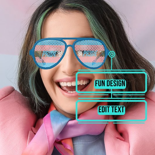 トランスジェンダープライドお祝いアビエーターサングラス アビエーターサングラス