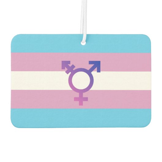 トランスジェンダープライドと記号 カーエアーフレッシュナー (裏面)