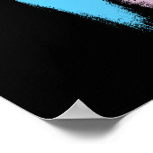 トランスジェンダープライドの星とストライプ ポスター (角)