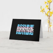 トランスジェンダープライドは何も仮定しない カード (黄色い花)