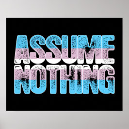 トランスジェンダープライドは何も仮定しない ポスター