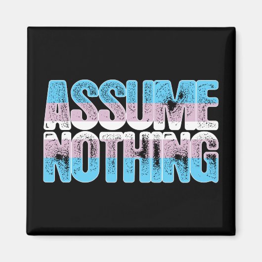 トランスジェンダープライドは何も仮定しない マグネット (正面)