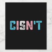 トランスジェンダープライドシサン・トLGBTQトランスフラッグおもしろい ワインラベル (シングルラベル)