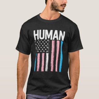 トランスジェンダープライドシャツヒトLGBTレインボーアメリカ Tシャツ