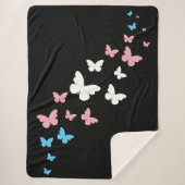 トランスジェンダープライドバタフライトレイル シェルパブランケット (正面)