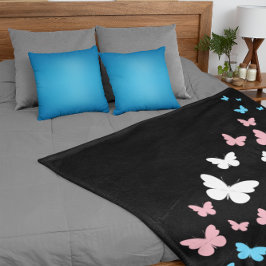 トランスジェンダープライドバタフライトレイル シェルパブランケット