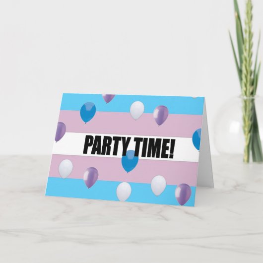 トランスジェンダープライドパーティの招待状 招待状 (正面)