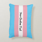 トランスジェンダープライドフラグとカスタム文字 アクセントクッション (裏面(縦))