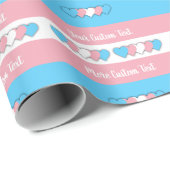 トランスジェンダープライドフラグと文字包装紙 ラッピングペーパー (ロールコーナー)