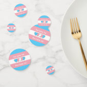 トランスジェンダープライドフラグと文字 コンフェッティ (グループ)