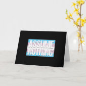 トランスジェンダープライドフラグなし カード (黄色い花)