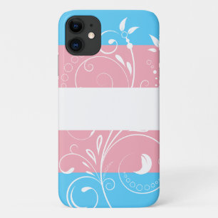 トランスジェンダープライドフラグヴィンテージフローラ開花 iPhone 11 ケース