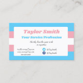 トランスジェンダープライドフラグ/ハート名刺 名刺 (正面)