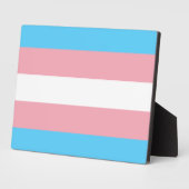 トランスジェンダープライドフラグ フォトプラーク (側面)