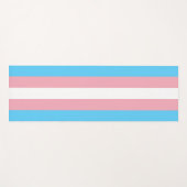 トランスジェンダープライドフラグ ヨガマット (正面(横))