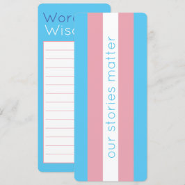 トランスジェンダープライドフラグLGBTQタイポグラフィブックマーク