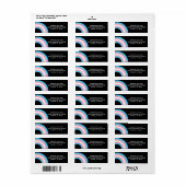 トランスジェンダープライドフラッグレインボーカワイイ差出人住所 ラベル (フルシート)