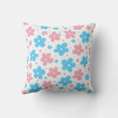 トランスジェンダープライドフラワーズドードルパステル クッション (裏面)