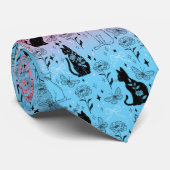 トランスジェンダープライドブラックキャット – Mystical Witchy ネクタイ (ロール)