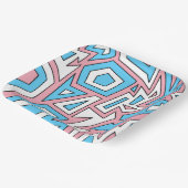 トランスジェンダープライドモダン幾何学抽象芸術 ペーパープレート (傾斜あり)