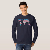 トランスジェンダープライド世界地図Tシャツ Tシャツ (正面フル)