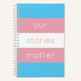 トランスジェンダープライド国旗のピンクストライプブルー ノートブック