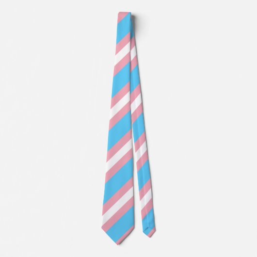 トランスジェンダープライド国旗の色LGBTQ+ ネクタイ (正面)