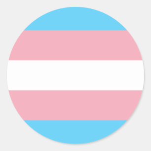 トランスジェンダープライド国旗 – LGBTトランスレインボー ラウンドシール