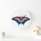 トランスジェンダープライド旗アゲハチョウ蝶 ラージ壁時計 (ホーム)