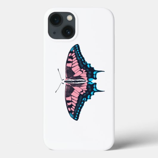 トランスジェンダープライド旗アゲハチョウ蝶 Case-Mate iPhoneケース (裏面)