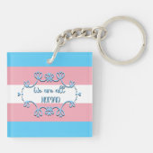 トランスジェンダープライド旗我々はすべての人間アクリル キーホルダー (裏面)