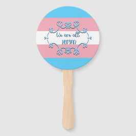 トランスジェンダープライド旗我々は全て人間 ハンドファン