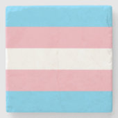 トランスジェンダープライド旗 ストーンコースター (正面)