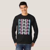 トランスジェンダープライド猫国旗かわいい猫Lgbt Trans Ca Tシャツ (正面フル)